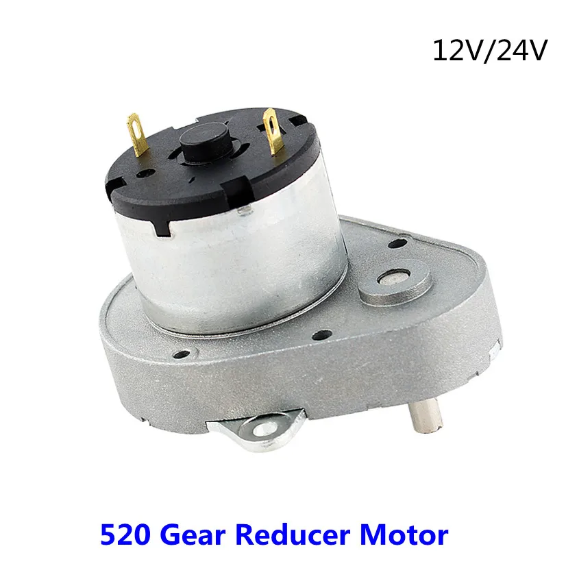 Мотор-редуктор 48GE520 с двигателем постоянного тока, мотор-редуктор для мусорного бака, мотор для туалета, 12 В, 24 В постоянного тока