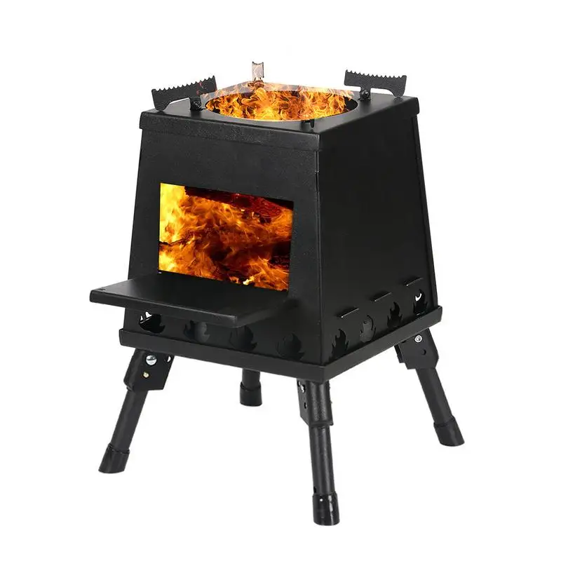 

Outdoor Camping Wood Stove Folding Portable Picnic Wood Burning Stove Detachable Cooker Outdoor Camping Hiking BBQ Equipment