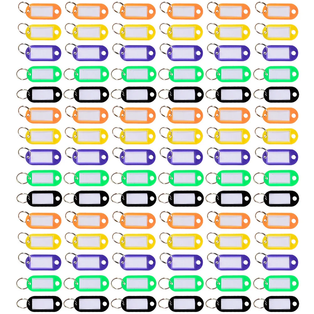 

100 Pcs Car Key Ring Accessories Accessory Multifunction Portable Tags Convenient Identification Abs Luggage Supply