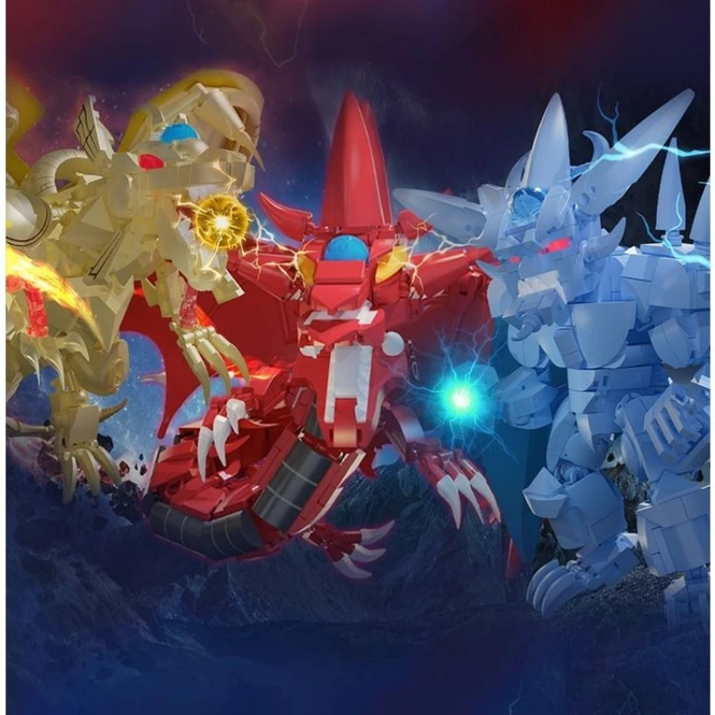 Фото AREAX Yu Gi Oh Building Block Game King Three Illusion God Puzzle Сборка Модель Орнамент Детский Подарок На День Рождения №3