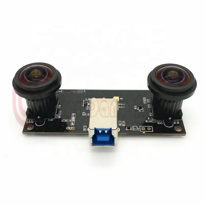 Фото USB-камера с двумя объективами 180° Fisheye, USB3.0, 960P, OTG, UVC, 3D VR, стерео, распознавание лиц №3