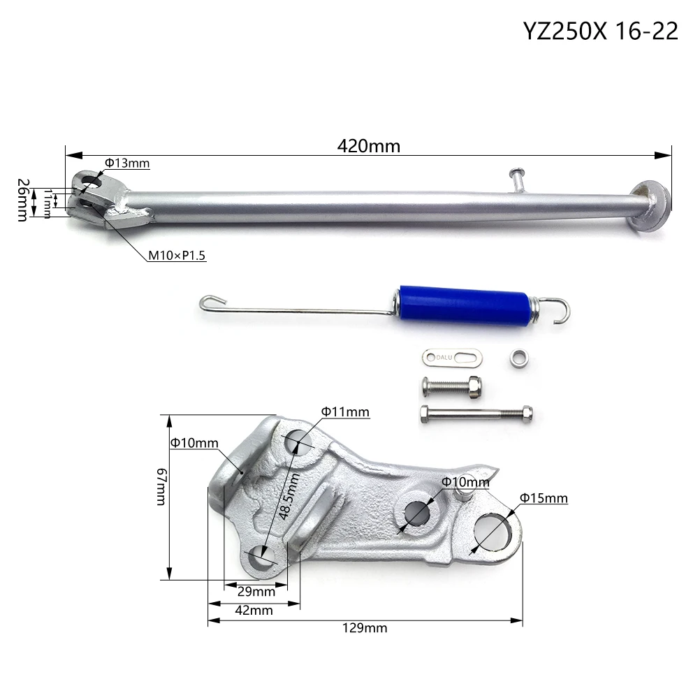 

Подставка для мотоцикла, комплект боковой подставки для мотокросса, парковочная подставка для ног, кронштейн для YAMAHA YZ125X YZ250X YZ250FX YZ450FX WR250F WR450F