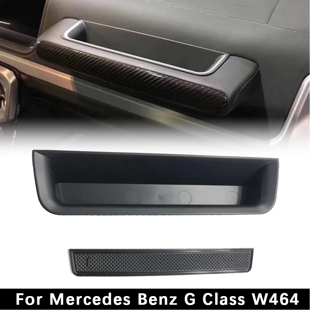

1pc For Mercedes-Benz G-Class Car Passenger Side Storage Box ABS Black Fit Snacks Wallets W464 W463A G350 G500 G63 G65