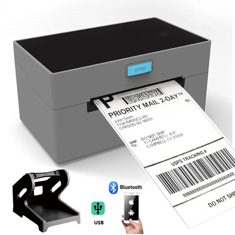 

New 4Inch Thermal Label Printer USB LAN WIFI Bluetooth Shipping Express Logistics Invoice Sticker Receipt Barcode Paper Maker