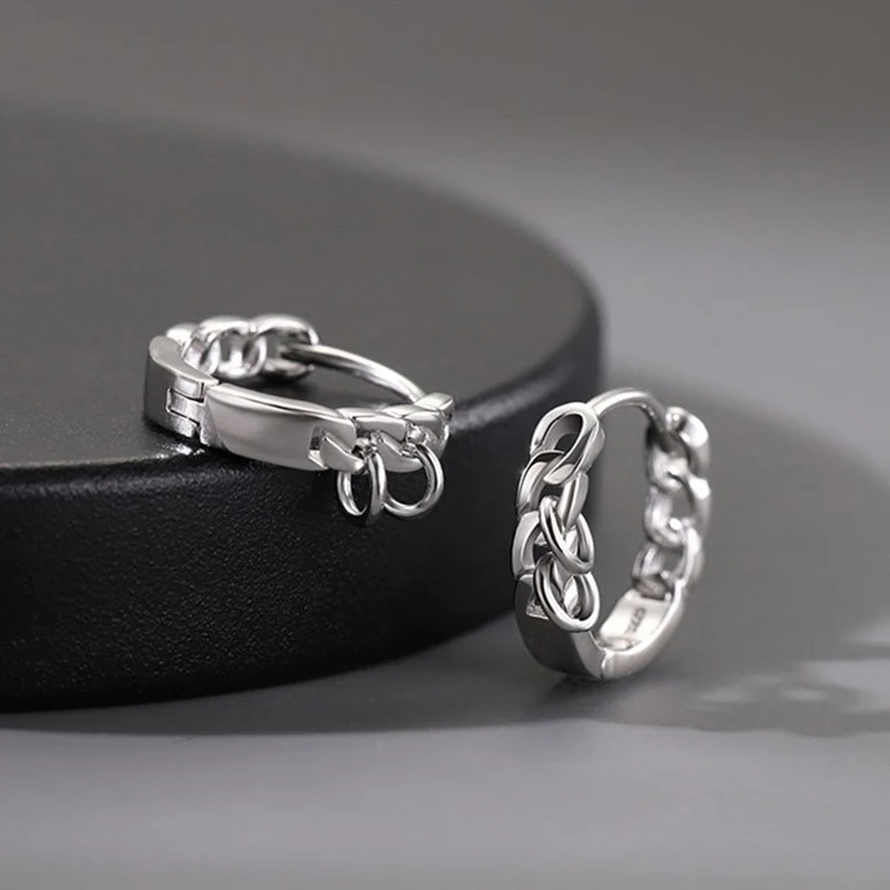 

Hiphop Punk Style Small Hoop Earrings For Men Women Hollow Geometric Round Circle Trendy Earring Piercing Accessories Tiny Hoops