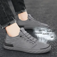 breathable canvas shoes men sneakers casual slip on flats fashion loafers jogging sports driving shoes zapatillas de deporte