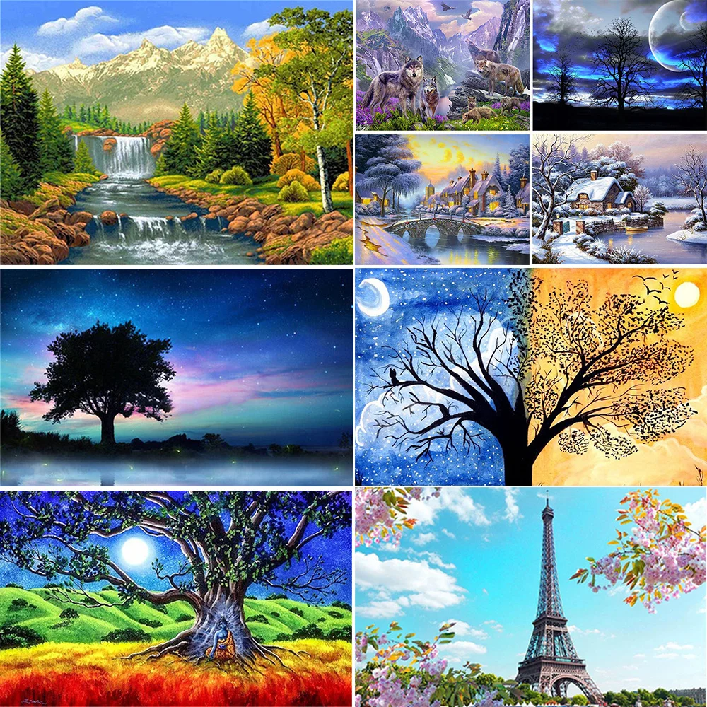 

Landscape Paint By Number Canvas Diamond Art Painting Craft Kits For Adults Decoration Home Gift For Wife Dropshipping 2023