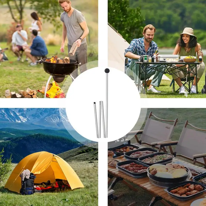 Брезентовые стойки Сверхмощные сменные для палатки кемпинговой Сменные Прочные