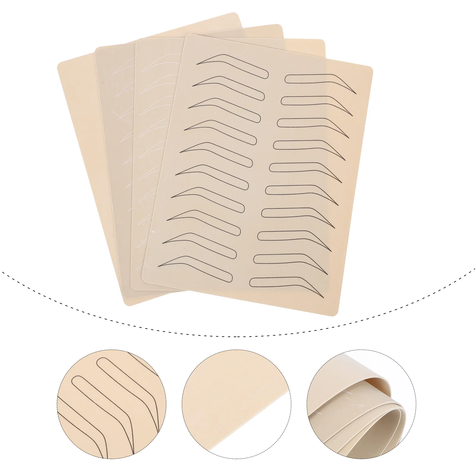 

Skin Practiceeyebrow Microblading Fakeskins Supplies Tattooing Silicone Brow Accessories Makeup Sheetsheets Blank Face Toolsink