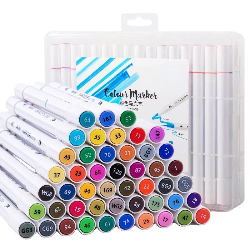 

36//48 Colors Mark Pen Children's Double-headed Washable Watercolor Pens Painting Pen Student-specific Painting Writing Supplies