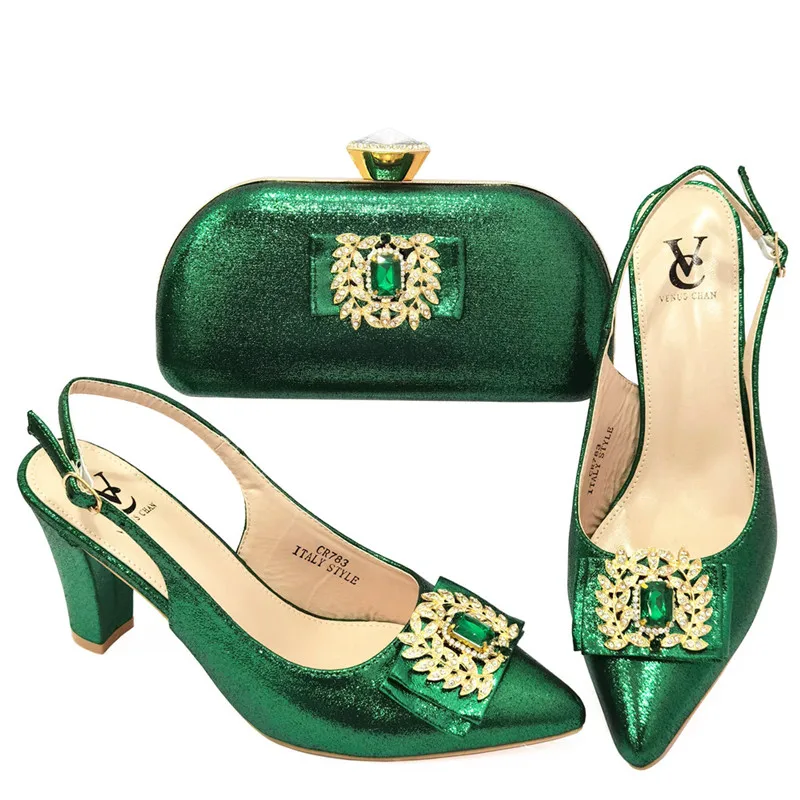 Красивая Цена африканская женская обувь и сумки на каблуке для вечерние