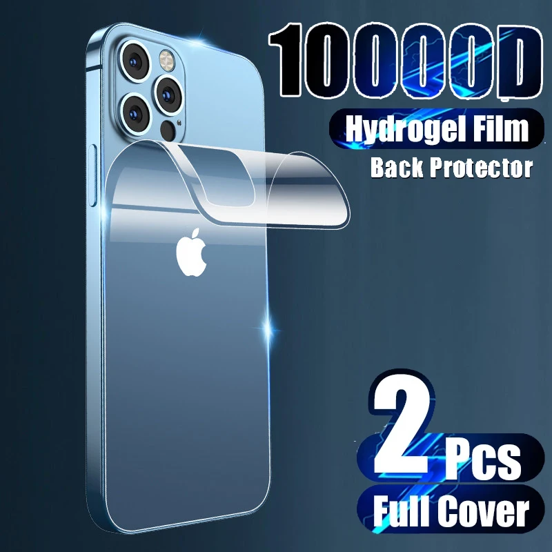 

2PCS For iPhone 13 12 Mini 11 Pro Max Back Screen Protector For iPhone Se 2020 XR XS Max X Hydrogel Film 6 6s 7 8 Plus Not Glass