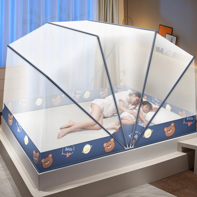 Складная противомоскитная сетка без дна для дома легко устанавливается