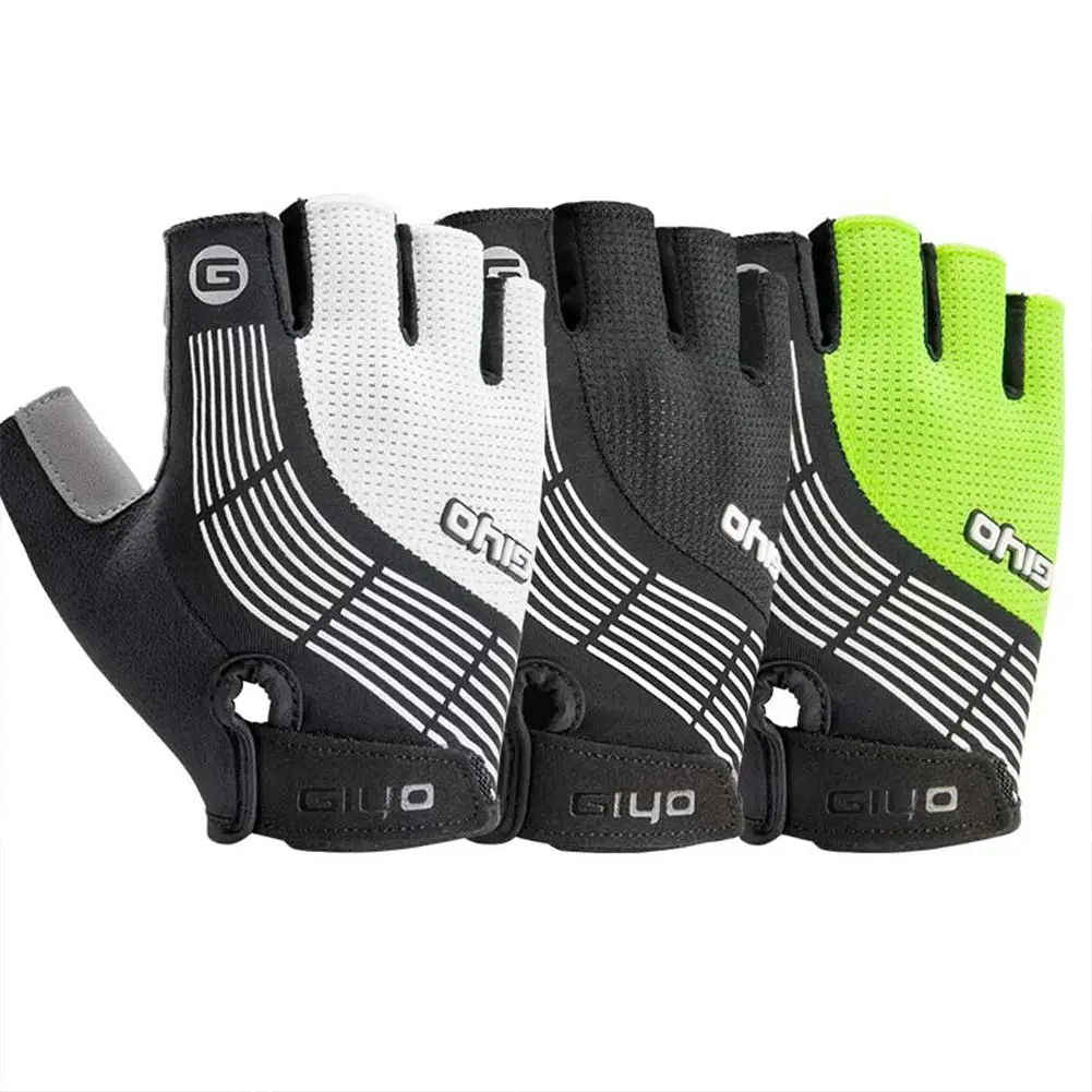 

Nylon Cycling Gloves Mens Women's MTB Road Gloves Half Finger Bike Gloves Bicycle Gloves For Outdoor Sports Fishing Gym Gloves