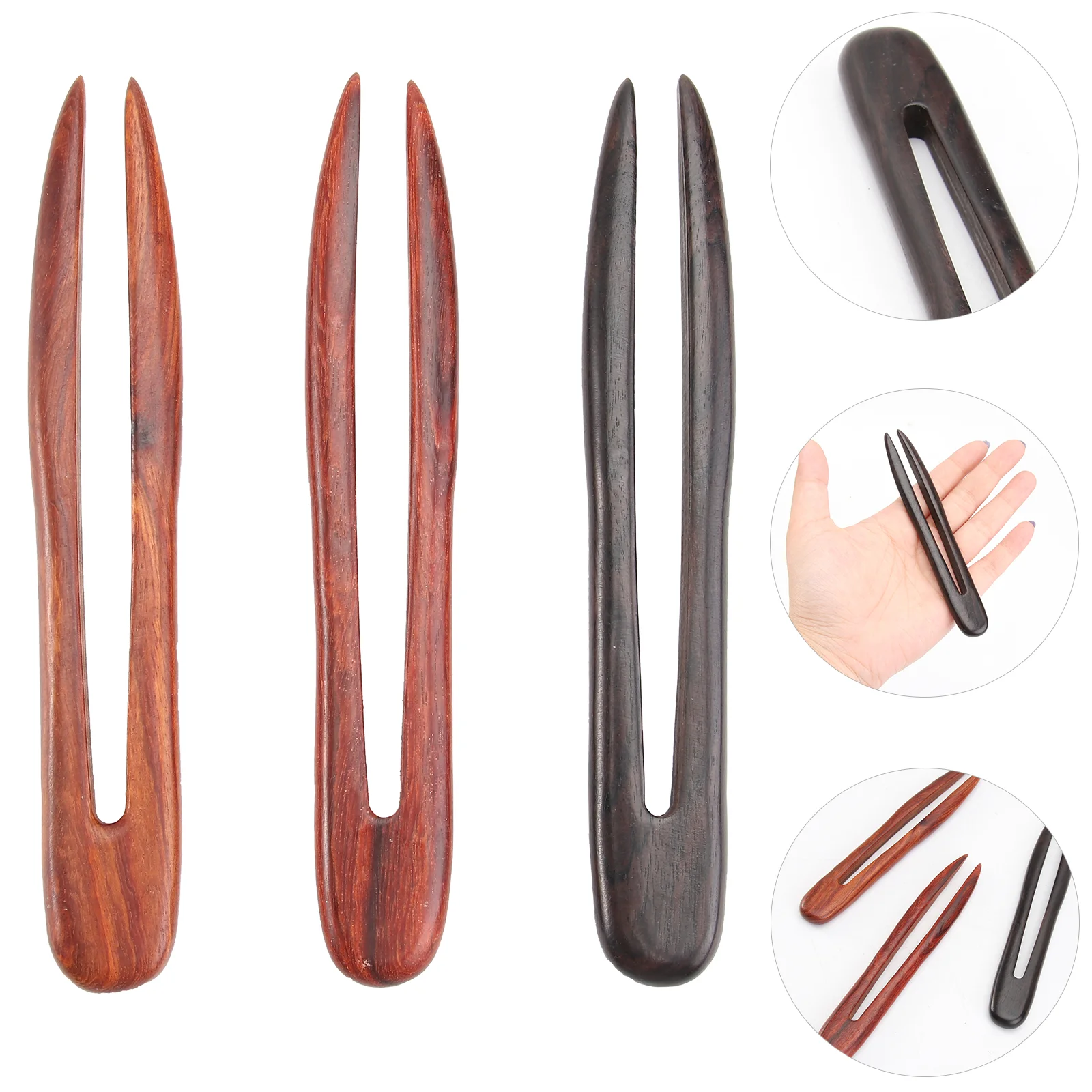 

Hair Fork Vintagehairpinstickswood U Chopsticks Forks Chinese Stick Ebony Shape Shaped Styling Japanese Women Decorative Style