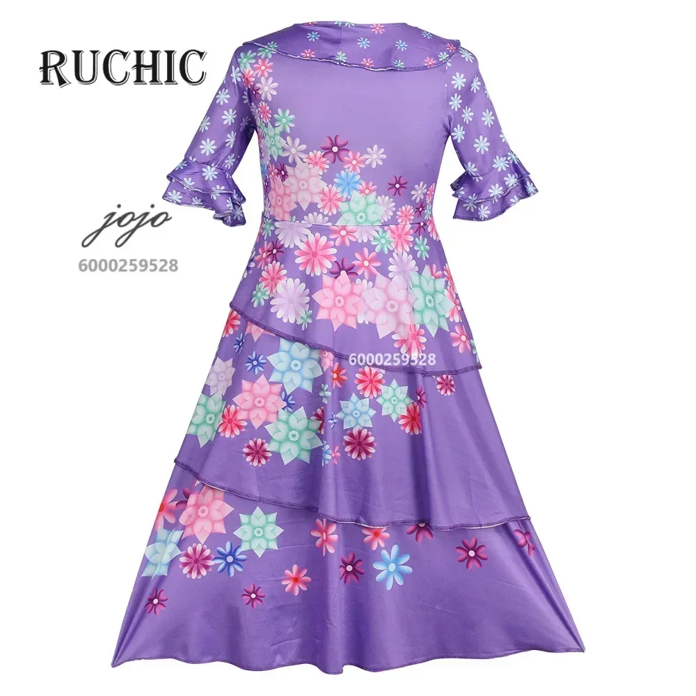 Косплей костюм Энканто Изабелла фиолетовый розовый