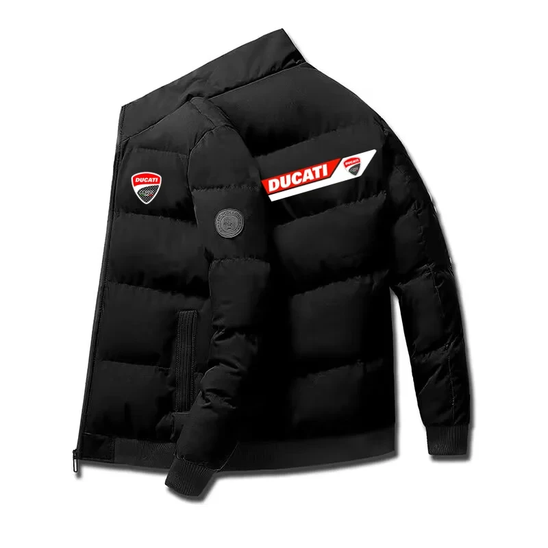 

2023 Men's Winter New DUCATI Cotton Jacket Men's Outdoor Sports Windproof Warm Jacket New Standing Collar Down jacket