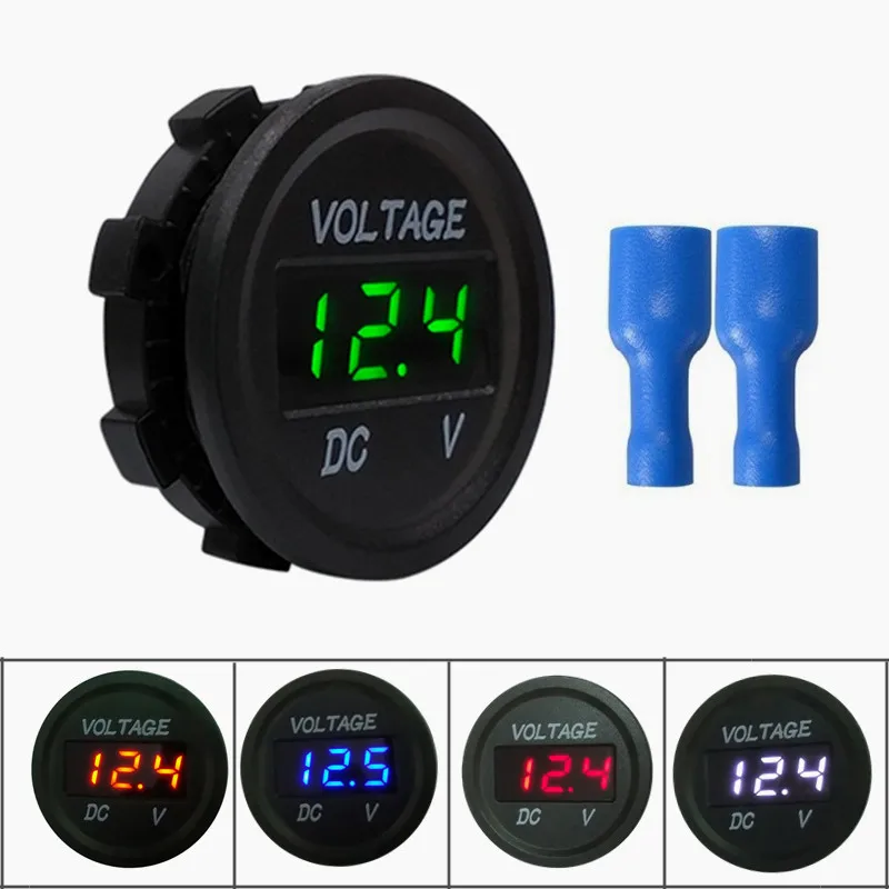 

Automobile And Ship Refitted DC Voltmeter With Three Digit Display Voltage Meter Can Test 5-48V Blue White LED Light
