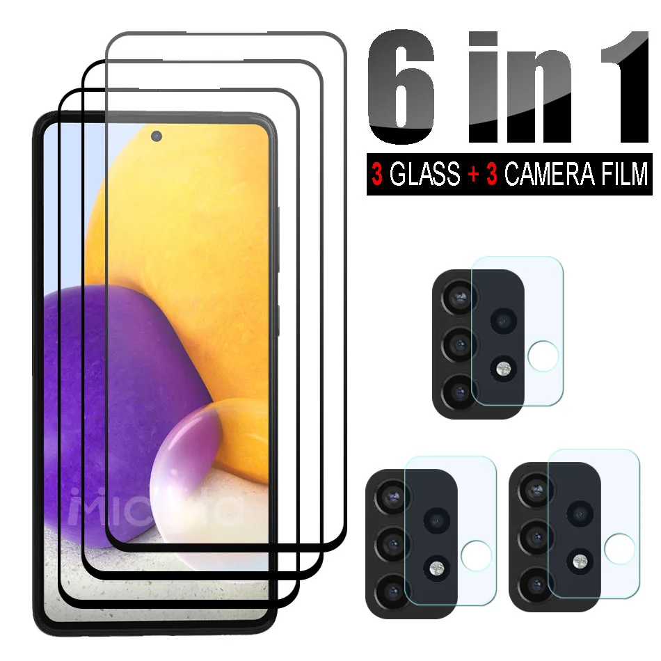 

Закаленное стекло для Samsung Galaxy A52 A72 A51 A71 5G A50 A70 A50S A52S, защита экрана, пленка для объектива камеры Samsung A52, стекло