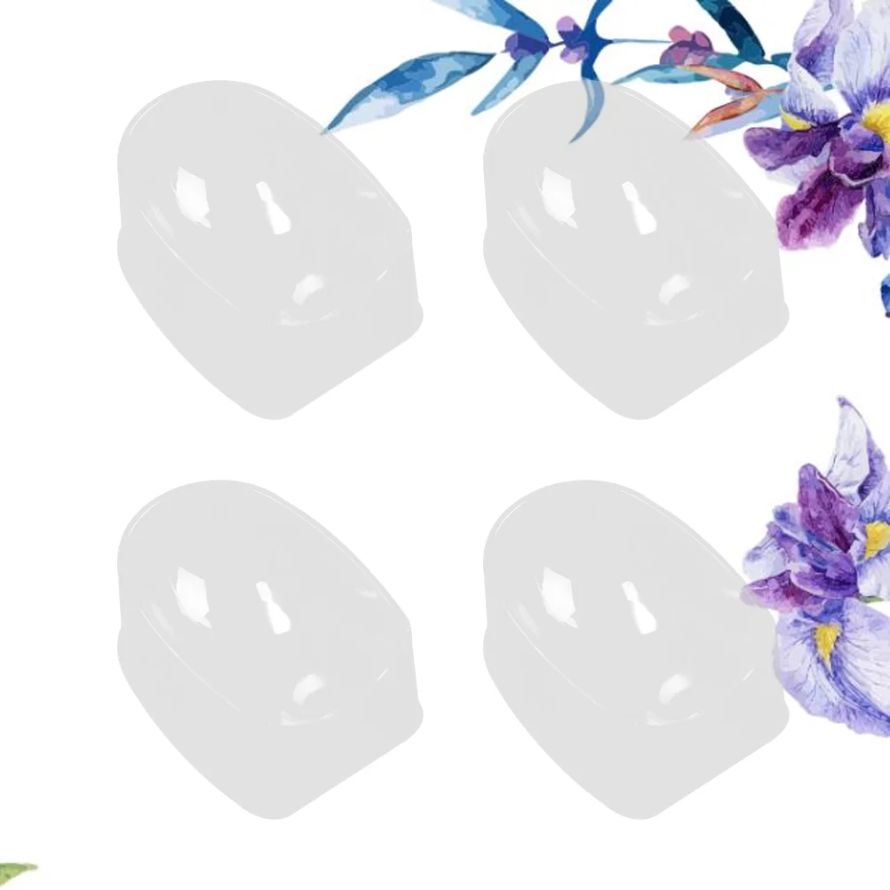4 Pcs Dipping Nail Jar Durable Portable French Style Manicure Nail Tool Dipping Tray for Smile Line
