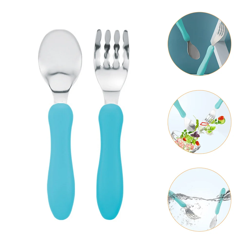 

Kids Baby Spoon Fork Utensils Set Metal Children Lunch Spoons Training Childen Feeding Box Flatwarecutlery Utensil Silverware