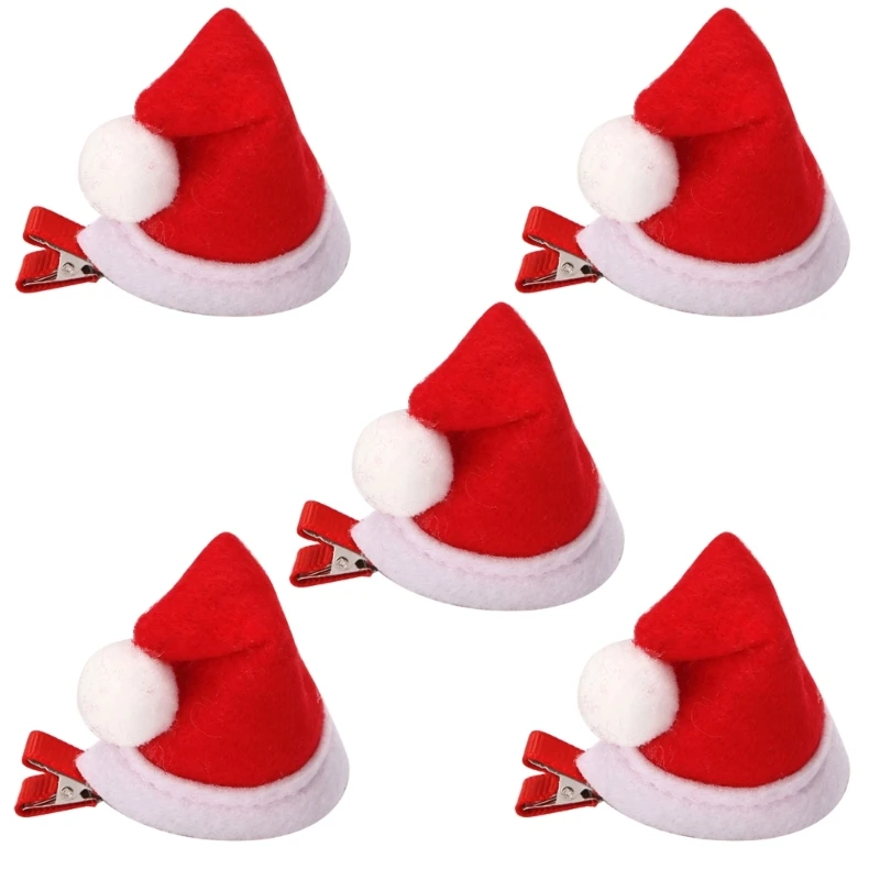 

Christmas Accessories Headwear 3D Santa Hat Hair Clip Festival Room Decoration