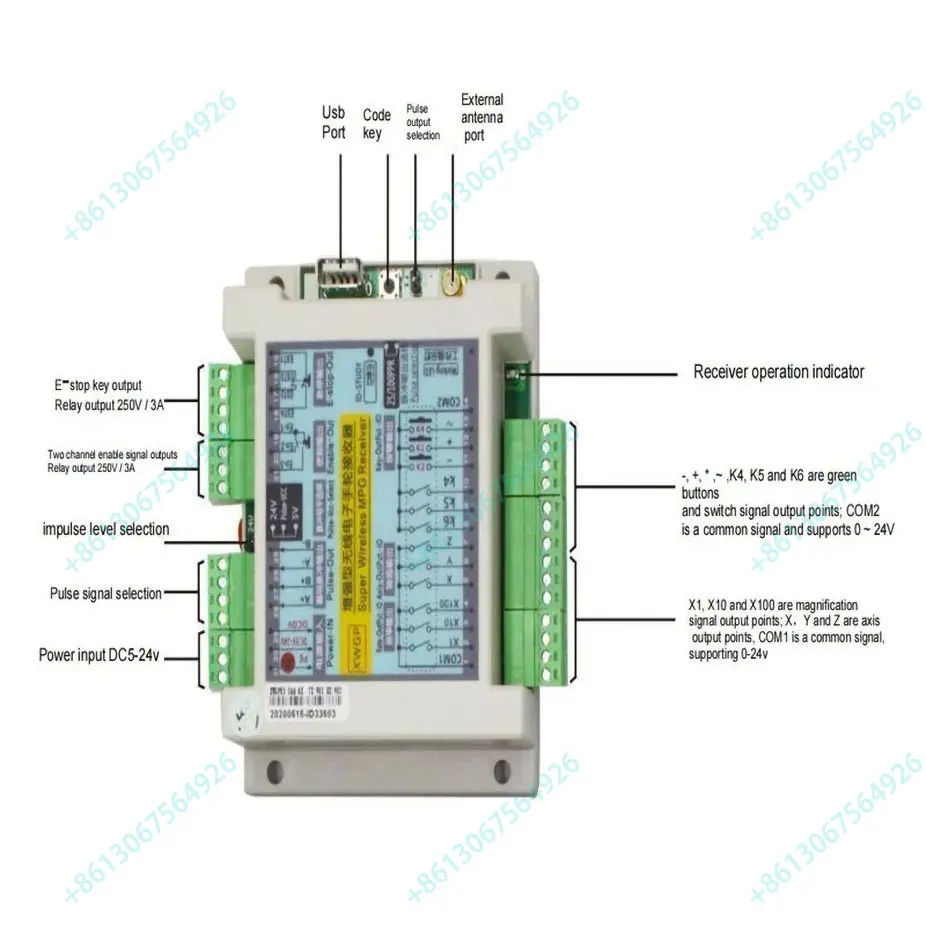 Большой портальный фрезерный станок XHC XWGP с аварийной остановкой беспроводной MPG