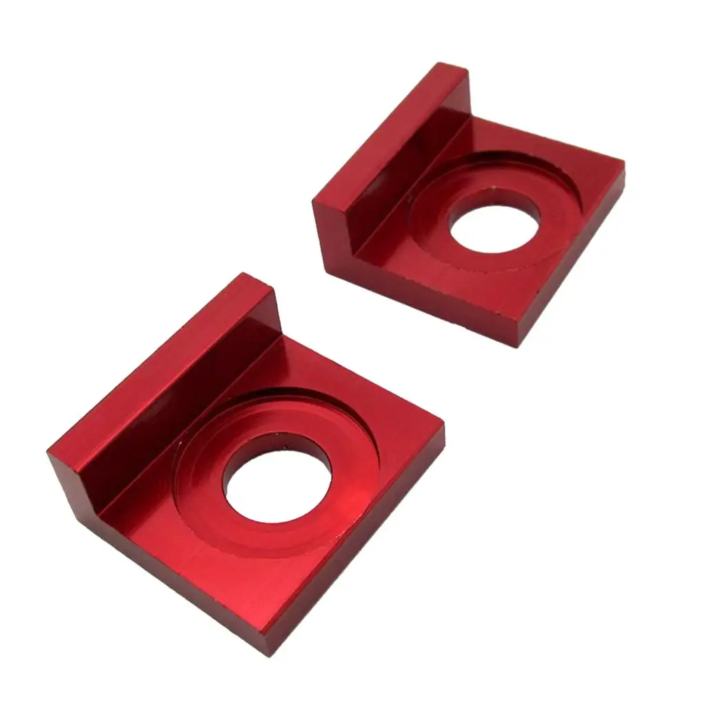 

2 Pair 15mm Aluminum Alloy Chain Adjuster Tensioner Block 110cc Red & Blue