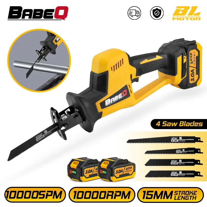 Бесщеточная сабельная пила BABEQ 10000SPM
