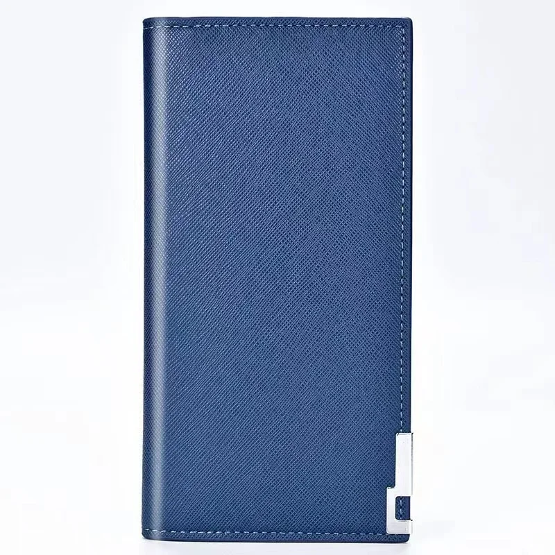 New Korean Imitation Leather Multi-Functional Fashion Business Clip Long Solid Color Ultra-Thin Large Capacity Men's Wallet