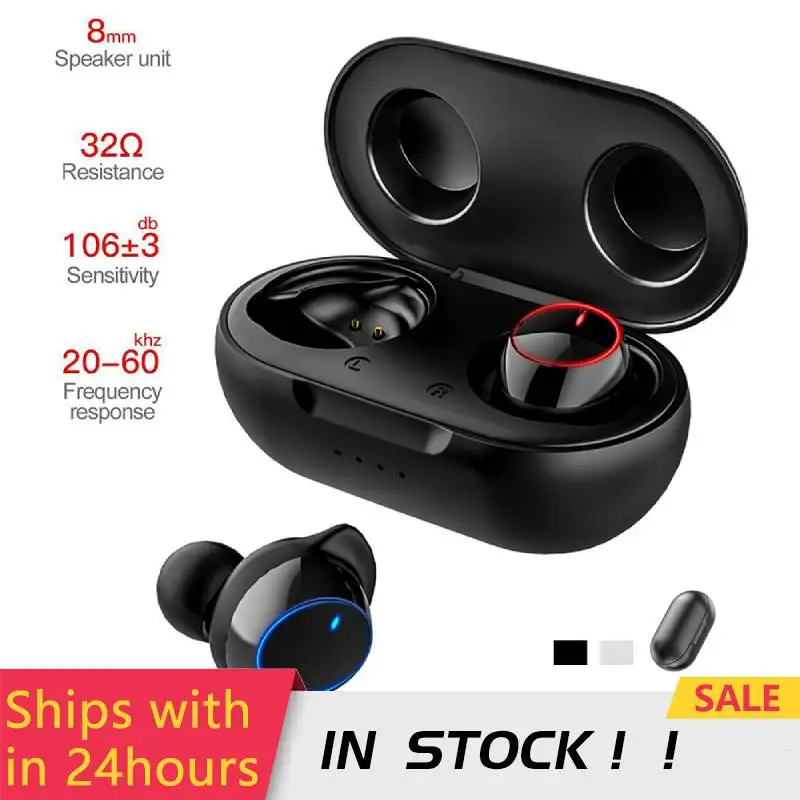 

TWS Touch Compatible 5.0 Wireless Earphone Sports HiFi Stereo Headset In-ear Intelligent Noise Reduction Earbuds IPX5 Waterproof