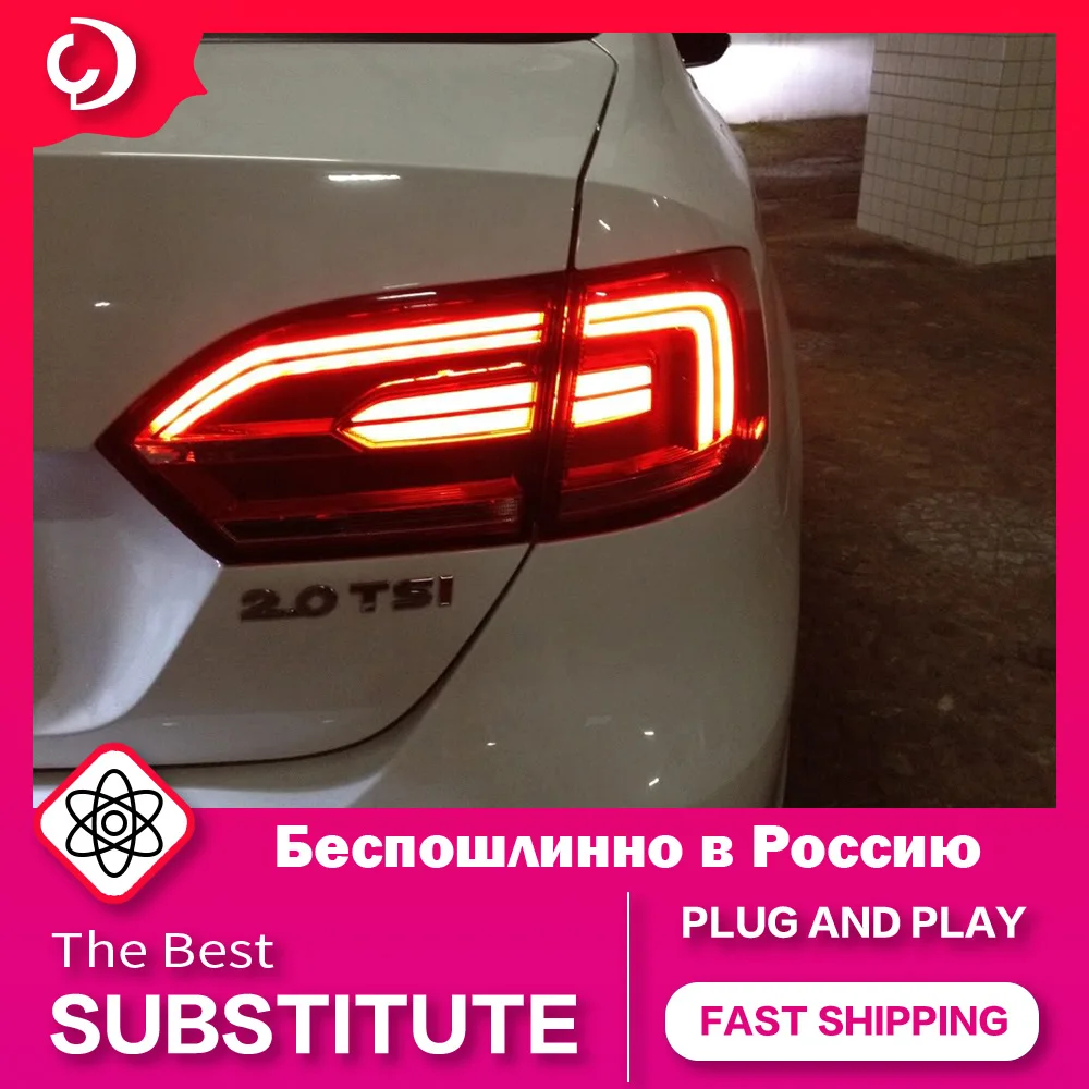 

AKD Car Styling Taillights for VW Jetta MK6 2011-2014 LED Tail Light DRL Tail Lamp Turn Signal Rear Reverse Brake