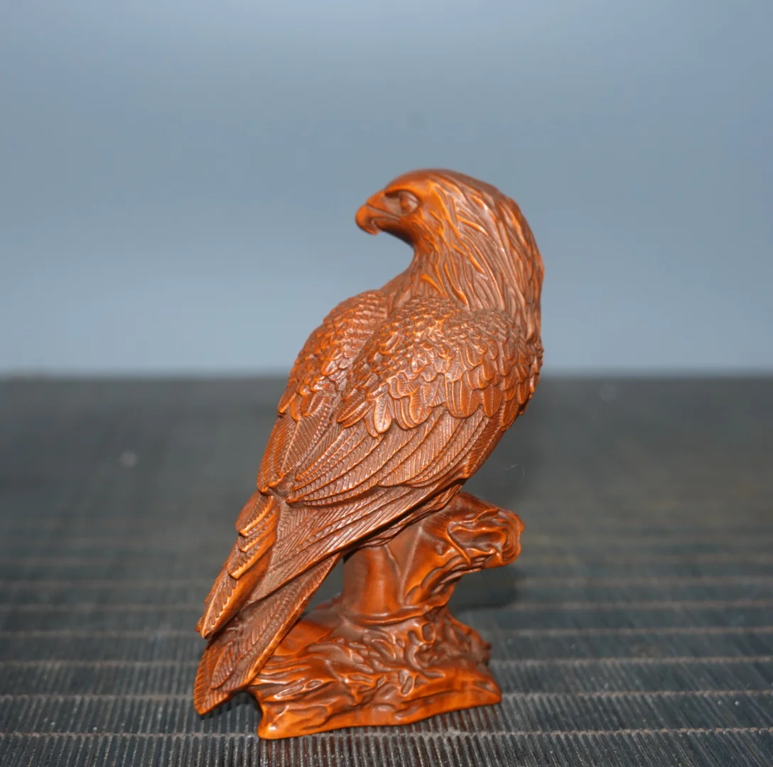 Китайская резьба по орлу из натурального бокса индивидуальное украшение для