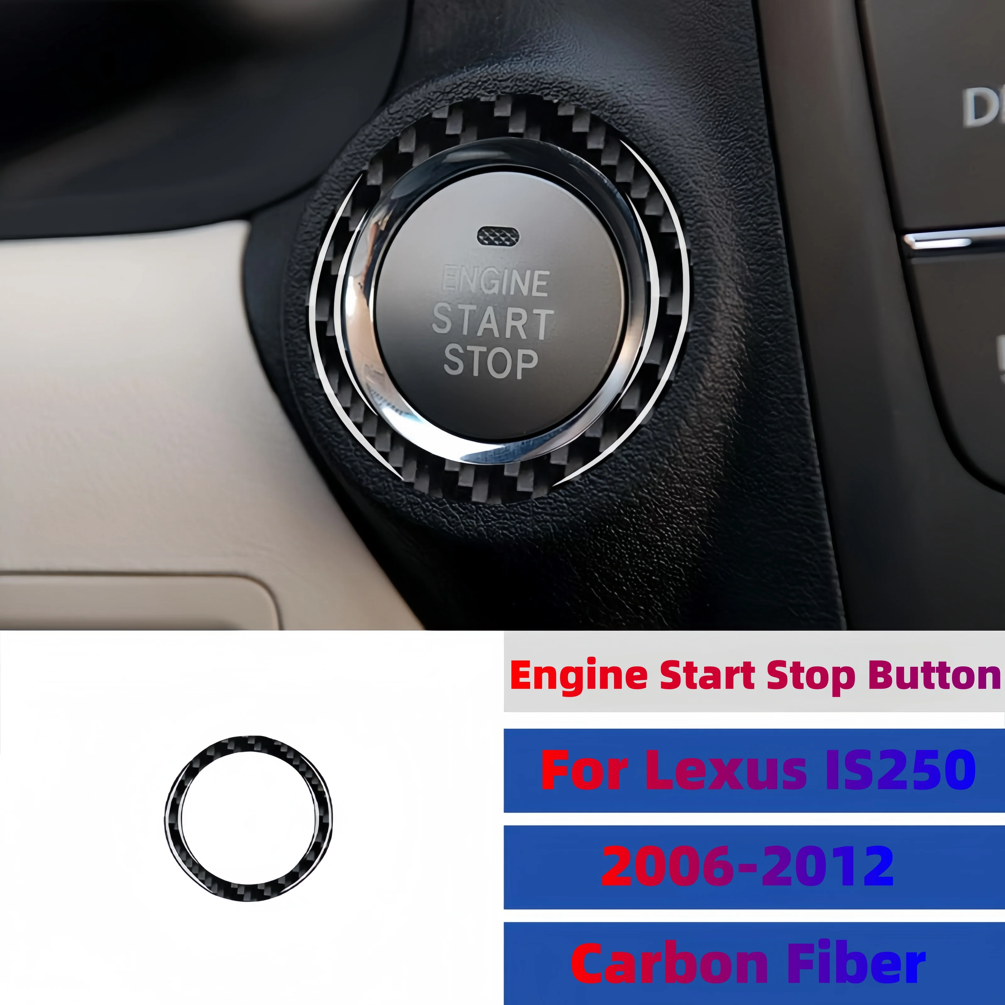 Для Lexus IS250 300 350C 2006-2012 кнопки включения и остановки двигателя в салоне автомобиля