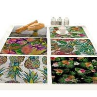 flowers leaves and pineapple coffee table decor placemat for dining table placemats for table kitchen table table cloth table