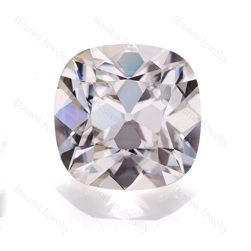

100% Real Moissanite GRA Stone Old Europe Cut Cushion White Loose Gemstone