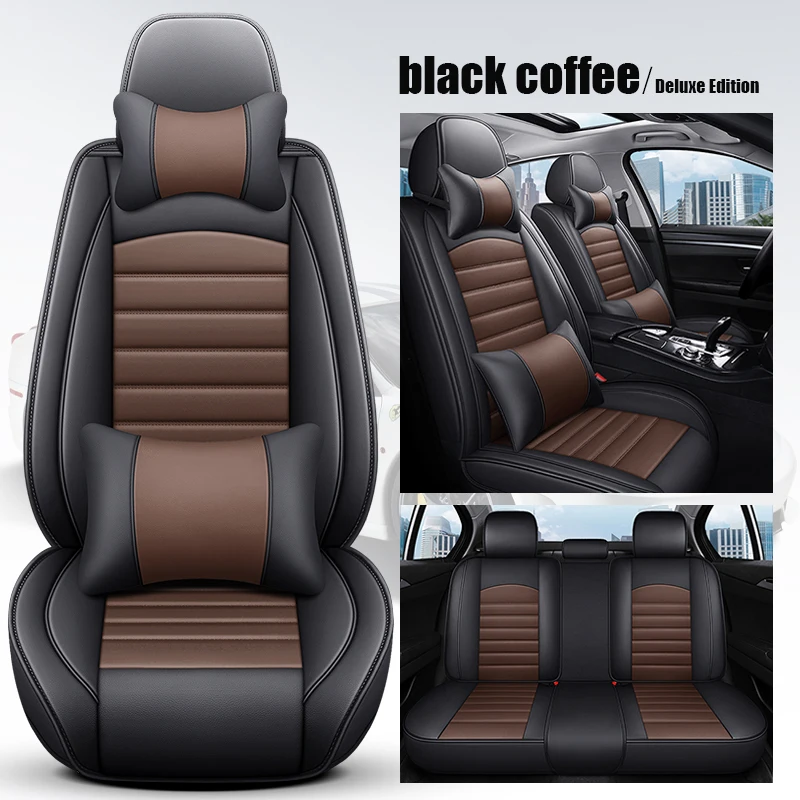 

WZBWZX High-Quality Leather Full Coverage Universal Car Seat Cover For Mitsubishi Pajero 4 2 Sport Outlander Xl Asx Auto Parts