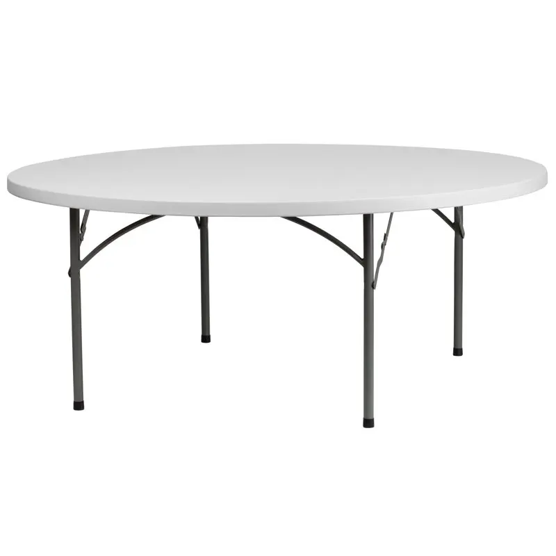 

Kathryn 6-Foot Round Granite White Plastic Folding Table