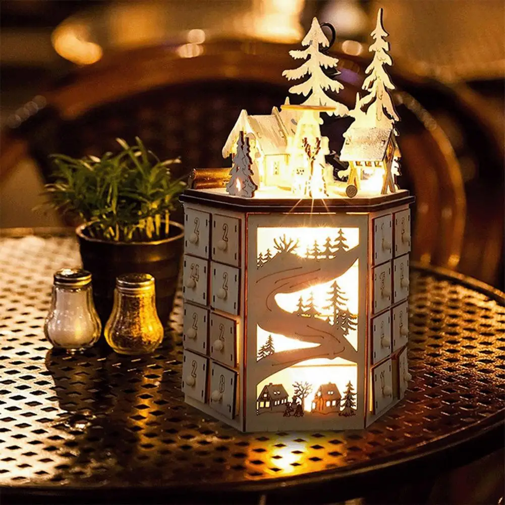 

Unique Practical 24 Day Countdown Calendar No Odor LED Rotating Music 24 Countdown Christmas Calendar Gift