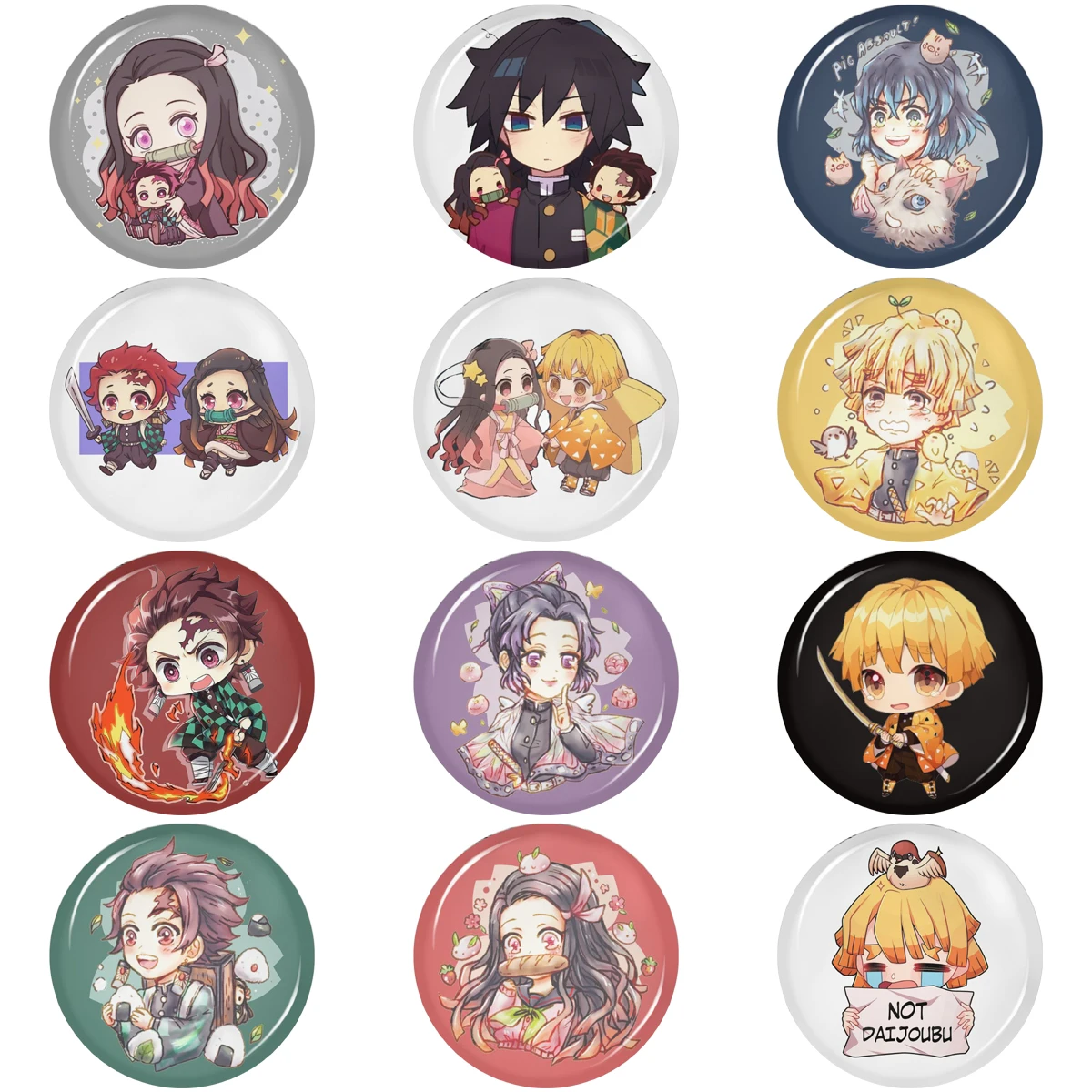 

PVC Kimetsu No Yaiba Demon Slayer Soft Button Pin Badges Anime Nezuko Tanjiro Kamado Lapel Pins Brooches for Hat Jewelry Gift