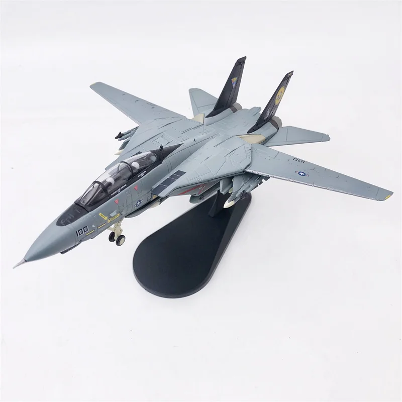 1:100 Scale Model US F-14D F14 VF-31cat Military Aircraft Detachable Collection Variable Wing Display Airplane With Base Toys
