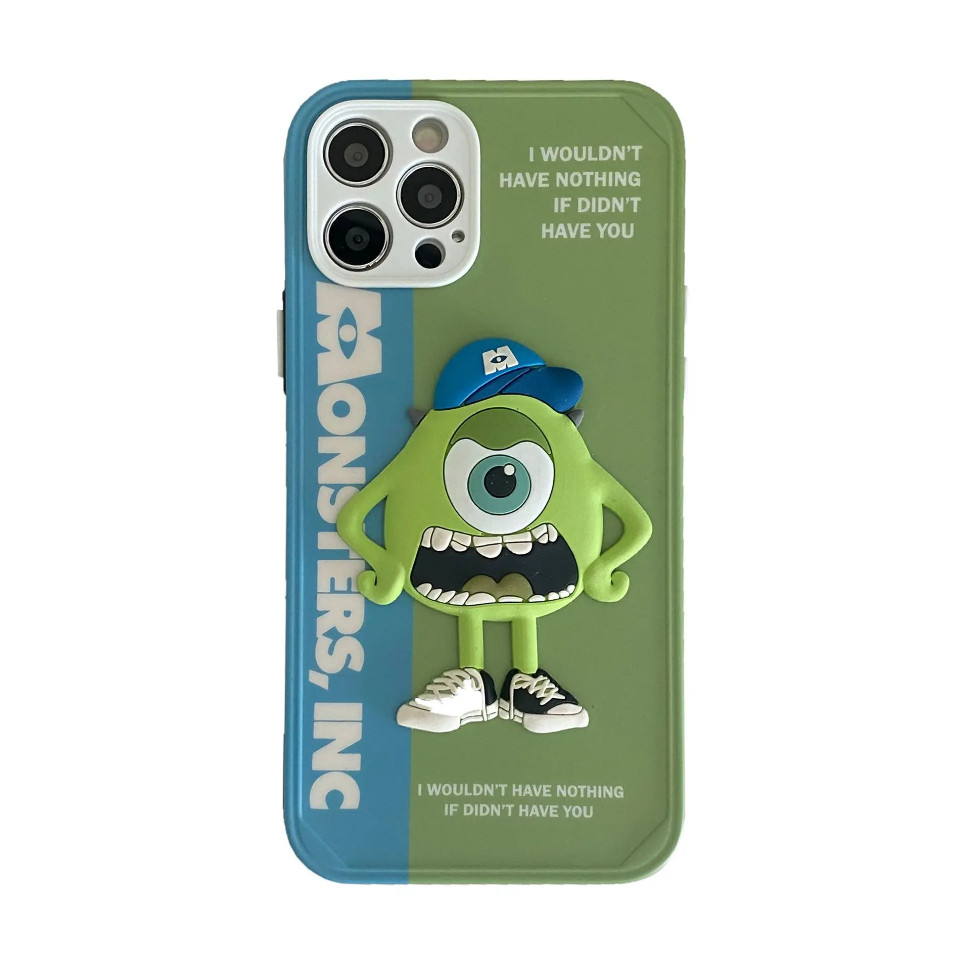 3d cute cartoon monster phone case for iphone 11 12 13 pro max xs max xr x phone cases stand shockproof soft tpu cover celular free global shipping