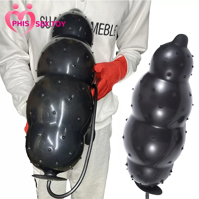 IPHISI Inflatable Anal Plug Dildo Prostate Massage Particle Anal Plug Huge Anal Plug Anal Bead Vagina Anal Dilator Anal Sex Toy