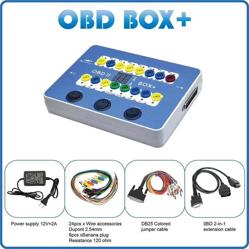 Фото AB56-OBDII Блок-адаптер CANBUS OBD BOX+ с функцией тестирования, автомобильные аксессуары - совместим с вилкой стандарта США №4