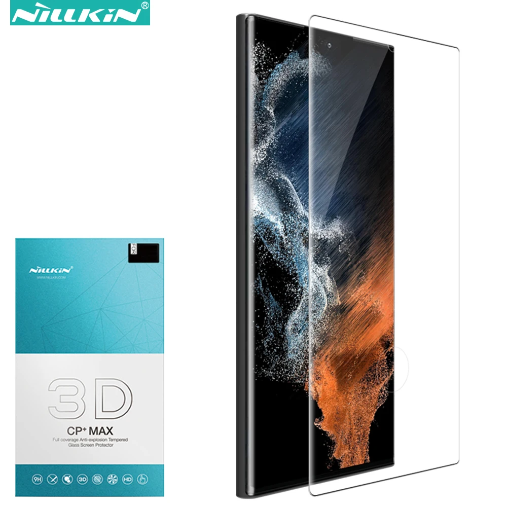 

Nillkin for Samsung Galaxy S22 Ultra 3D CP+ MAX Full coverage Anti-explosion Tempered Glass Screen Protector 9H
