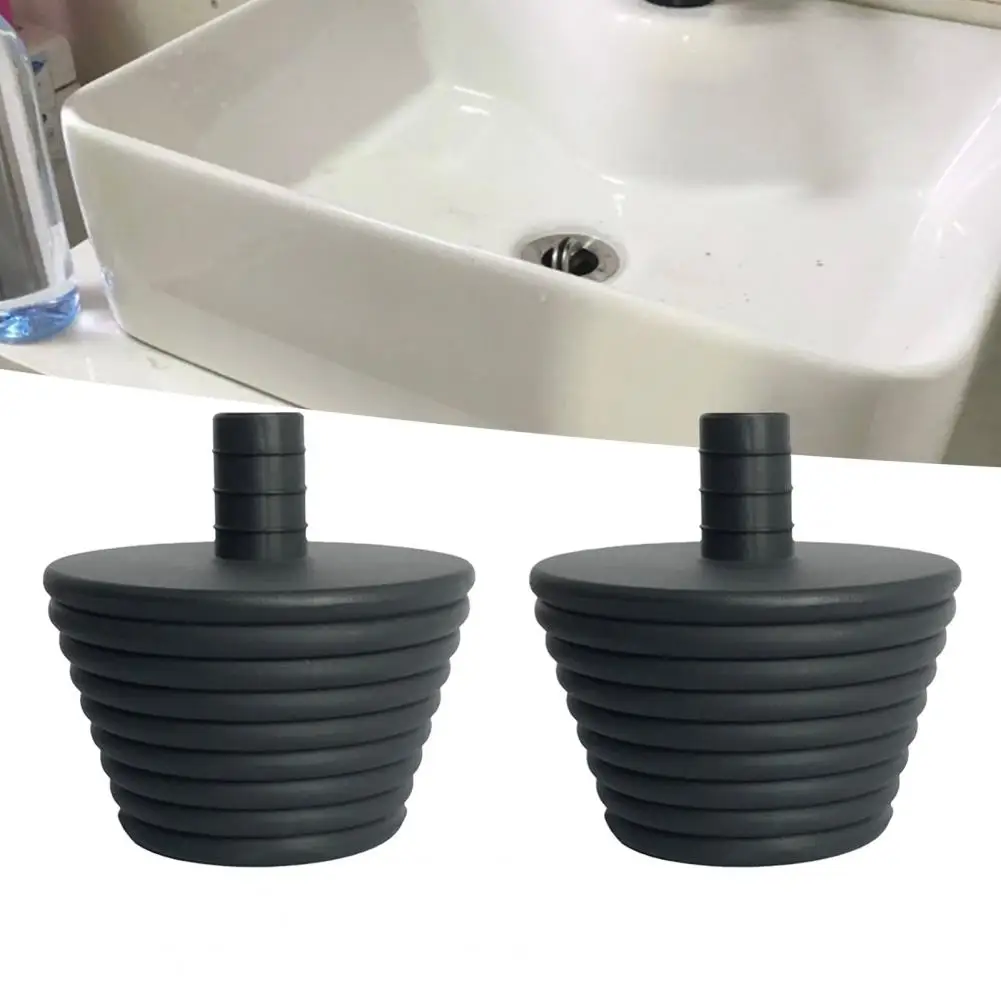 

2Pcs Sink Drain Strainers Spiral Design Good Sealing Elastic Silicone Stable Wash Basin Stoppers Sink Plugs Household Supplies