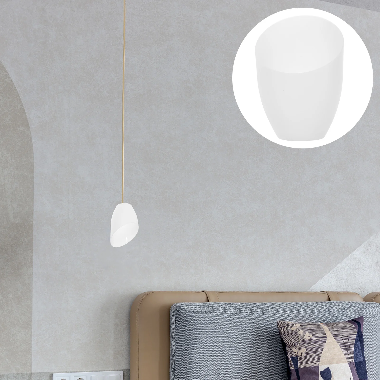 

5 Pcs Angled Horseshoe Lampshade Cover Unique Table Light Lightbulb White Desk Floor