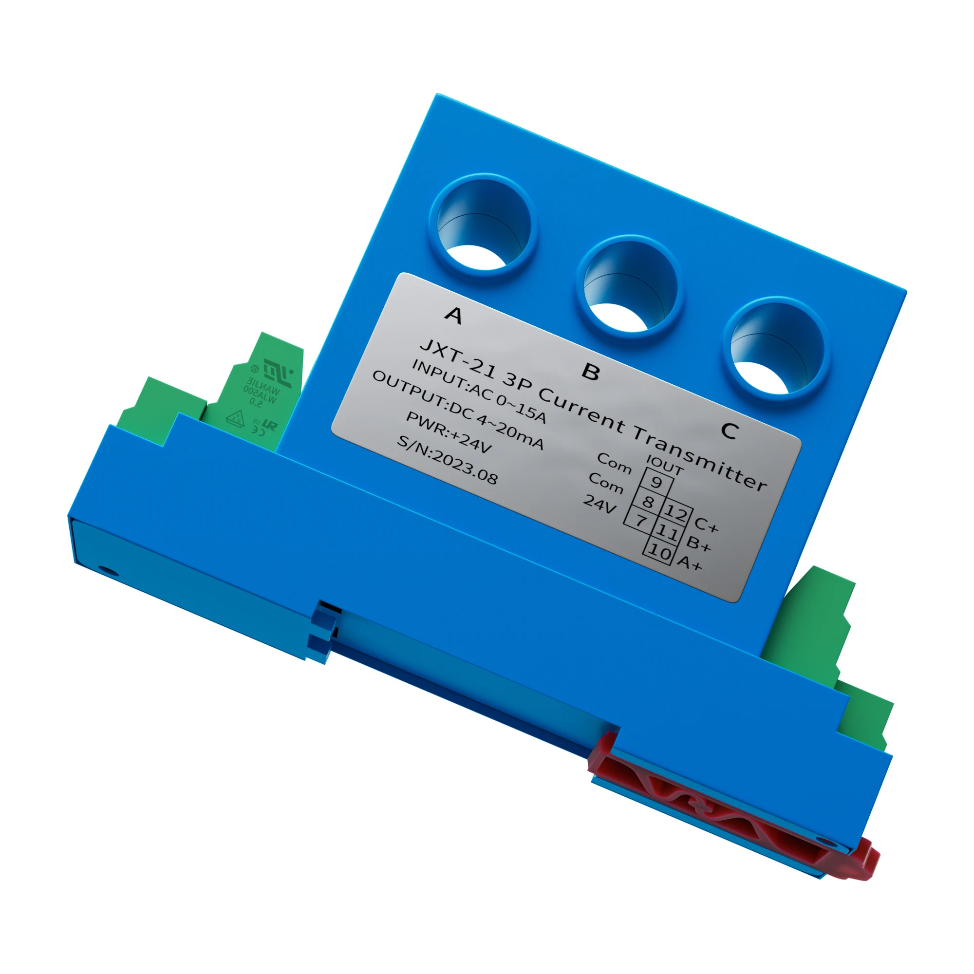 3-фазный датчик тока 0-1A 0-10A 0-20A Датчик переменного 4-20 мА 0-10 В 0-5 1-5 Холла 8 мм DC24V