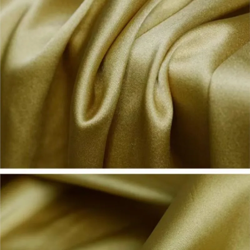 Однотонная стрейчевая шелковая крепированная Ткань 19 м платье-рубашка с лямкой