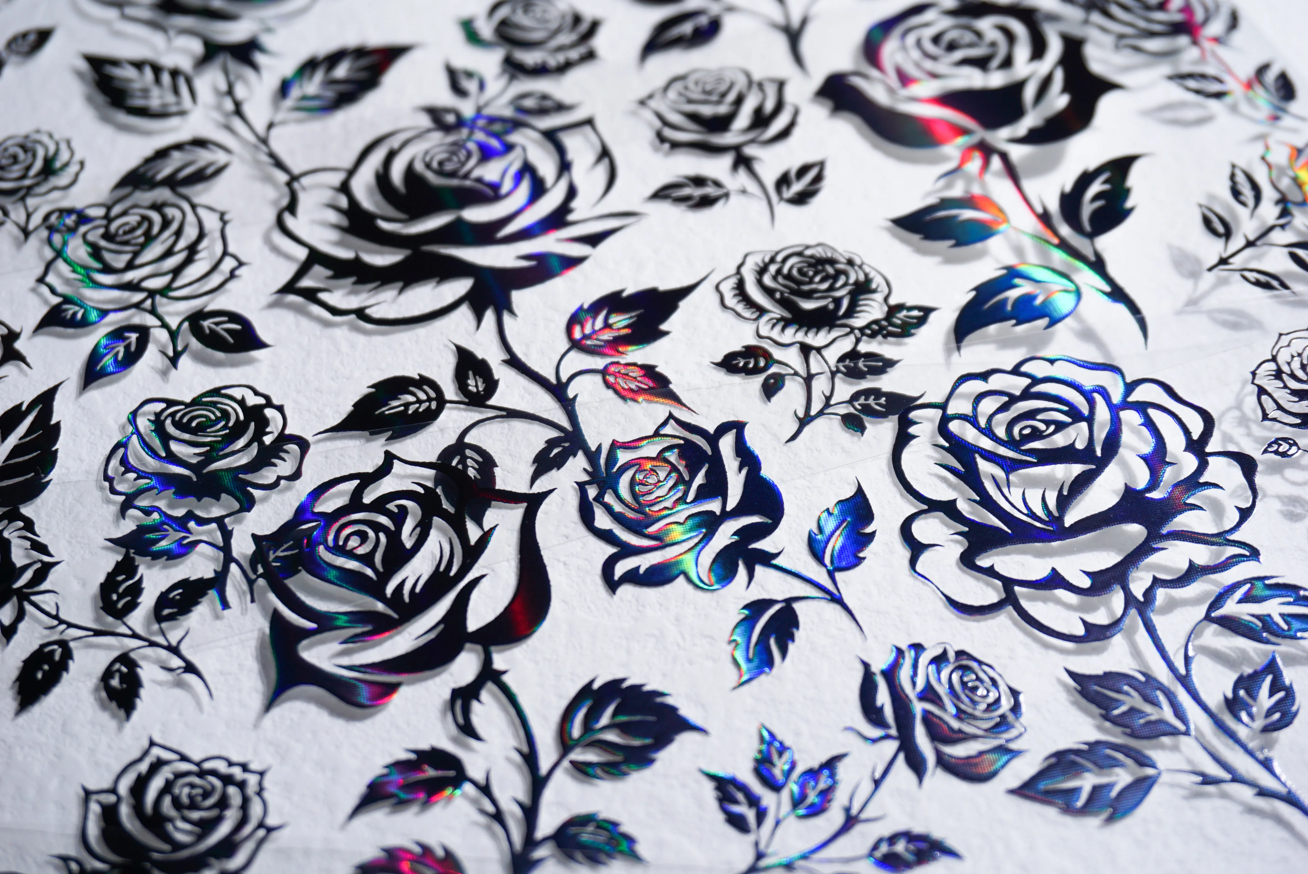 

8.7 New Beautiful Rose Flower Shiny PET Tape